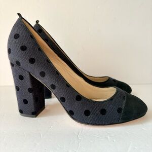 Boden Lisbeth Black Polka Dot Pumps Heels Shoes